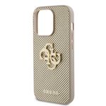 Laptop, Telefoane si Tablete - Telefoane mobile si accesorii - Accesorii Telefoane - Huse telefoane - Husa pentru iPhone 15 Pro - Guess Leather Perpentruated 4G (GUHCP15LPSP4LGD) - Auriu - Infinity.ro