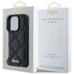 Laptop, Telefoane si Tablete - Telefoane mobile si accesorii - Accesorii Telefoane - Huse telefoane - Husa pentru iPhone 16 Pro - Guess Quilted Metal Logo (GUHCP16LPSQSQSK) - Negru - Infinity.ro