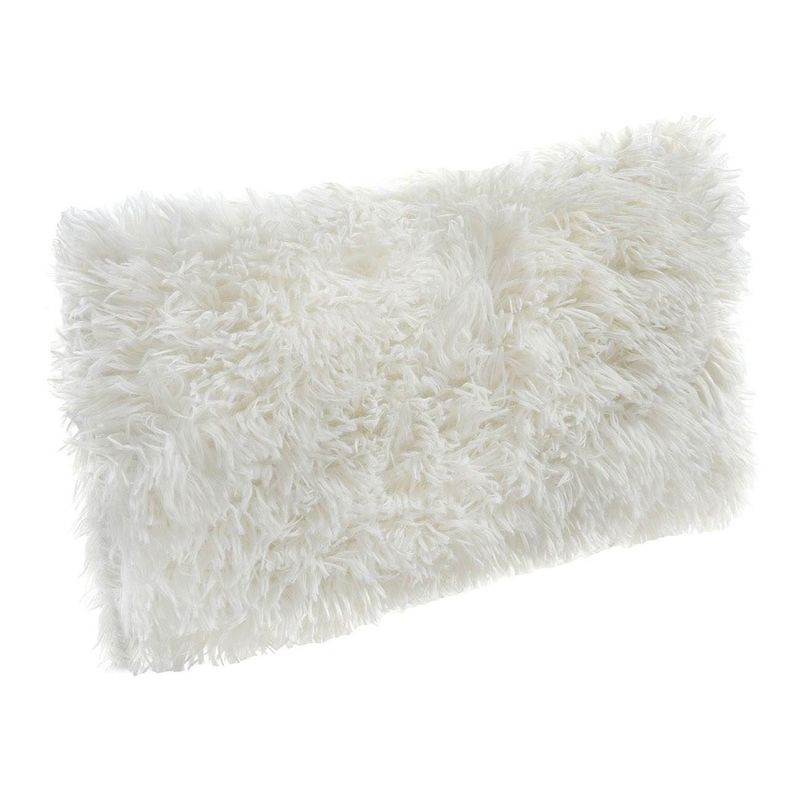 Casa si Gradina - Textile si covoare - Perne si pilote - Perne decorative - Perna decorativa imitatie blana shaggy, 50x 30cm, alb, poliester - Infinity.ro