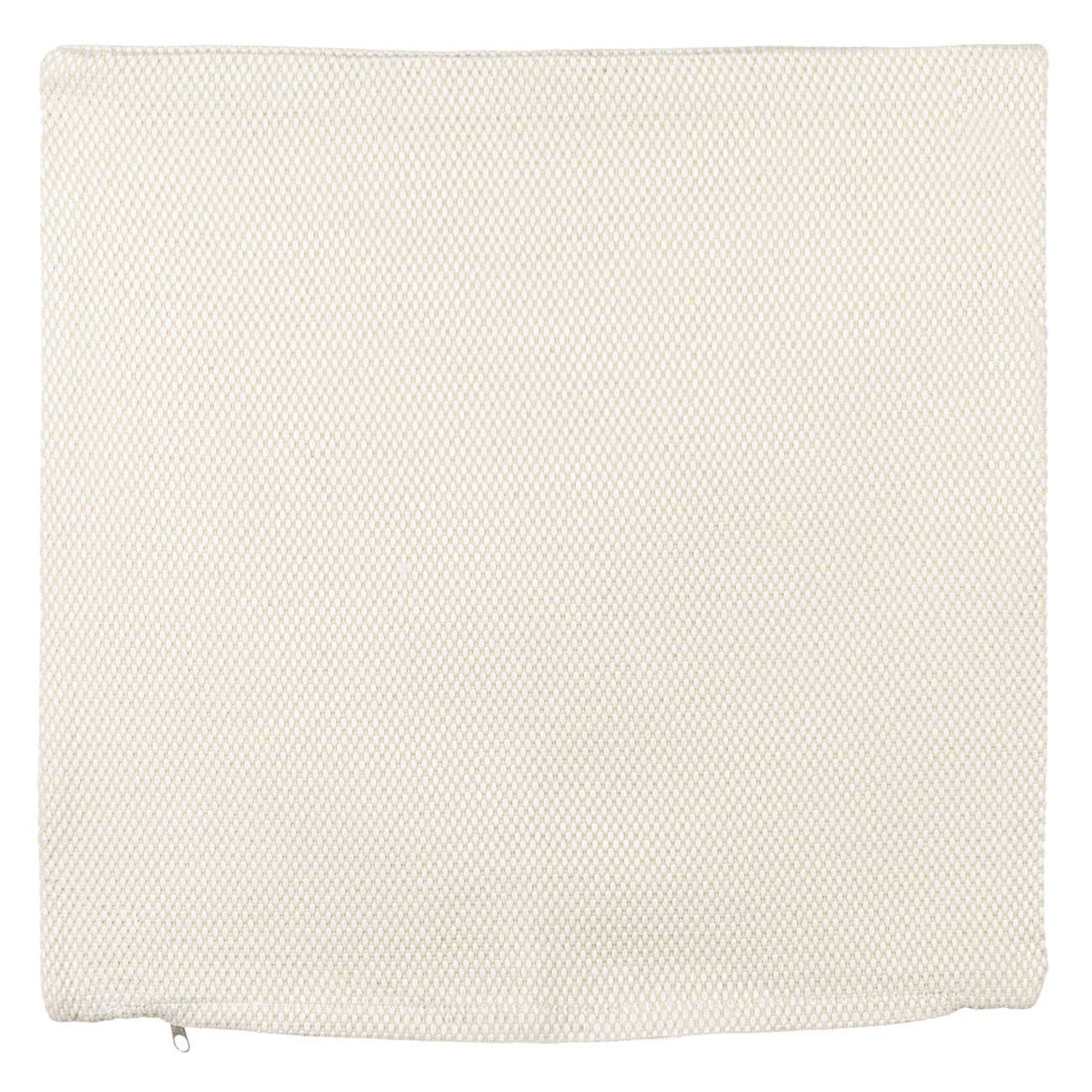 Fata de perna decorativa, model reliefat, culoare ecru, dimensiuni 45 x 45cm