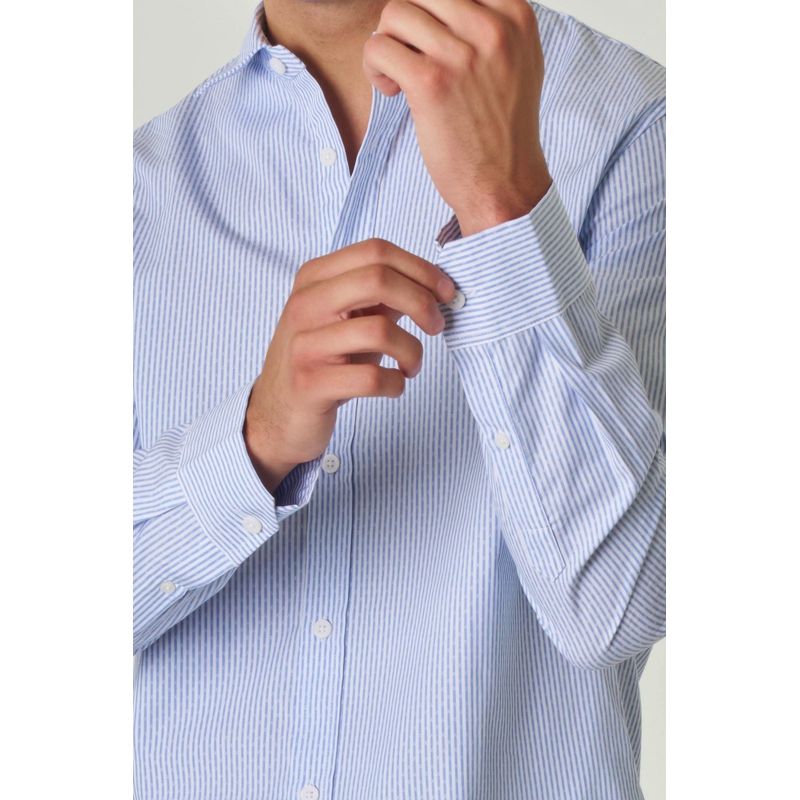 Fashion, accesorii si bijuterii - Barbati - Imbracaminte - Camasi barbati - Camasa barbati Armani Exchange 6DZC36, M INTL, Albastru deschis - Infinity.ro