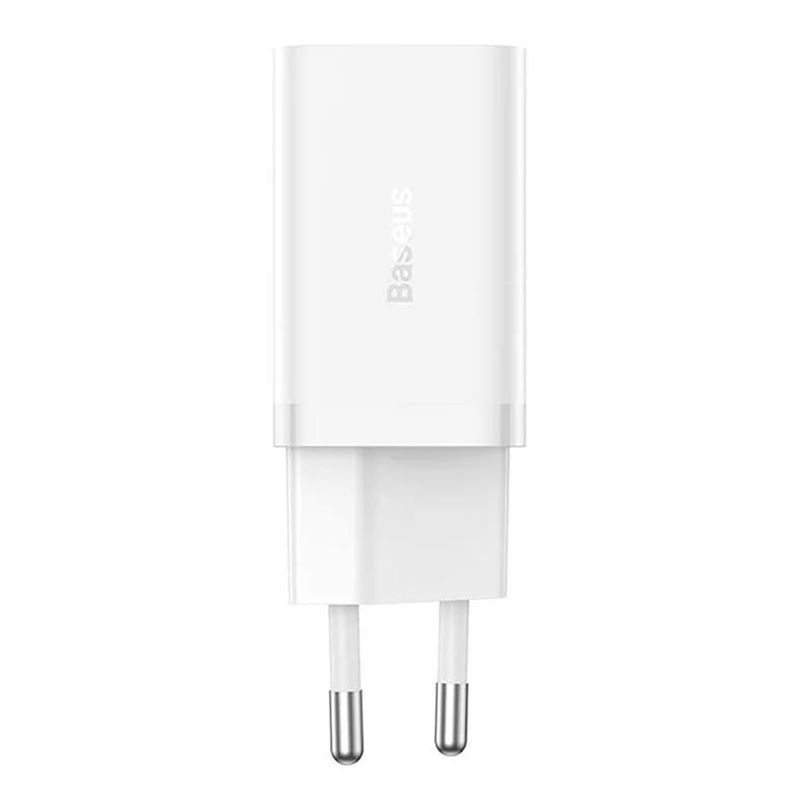 Laptop, Telefoane si Tablete - Telefoane mobile si accesorii - Accesorii Telefoane - Incarcatoare telefoane - Incarcator 2x Type-C, GaN, Fast Charging, 40W - Baseus (CCGP180102) - Alb - Infinity.ro