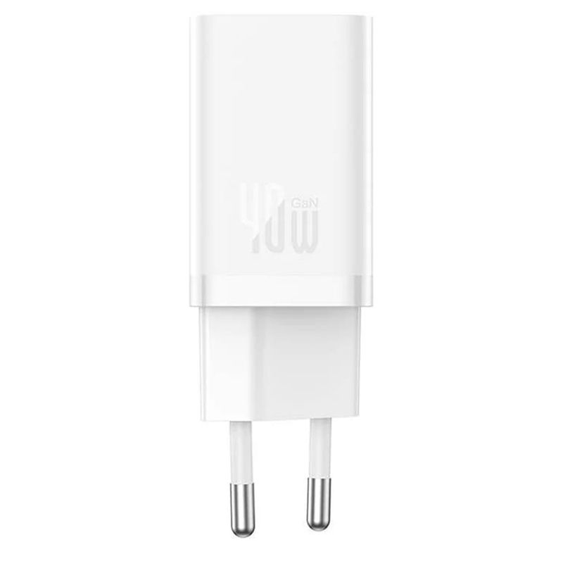 Laptop, Telefoane si Tablete - Telefoane mobile si accesorii - Accesorii Telefoane - Incarcatoare telefoane - Incarcator 2x Type-C, GaN, Fast Charging, 40W - Baseus (CCGP180102) - Alb - Infinity.ro