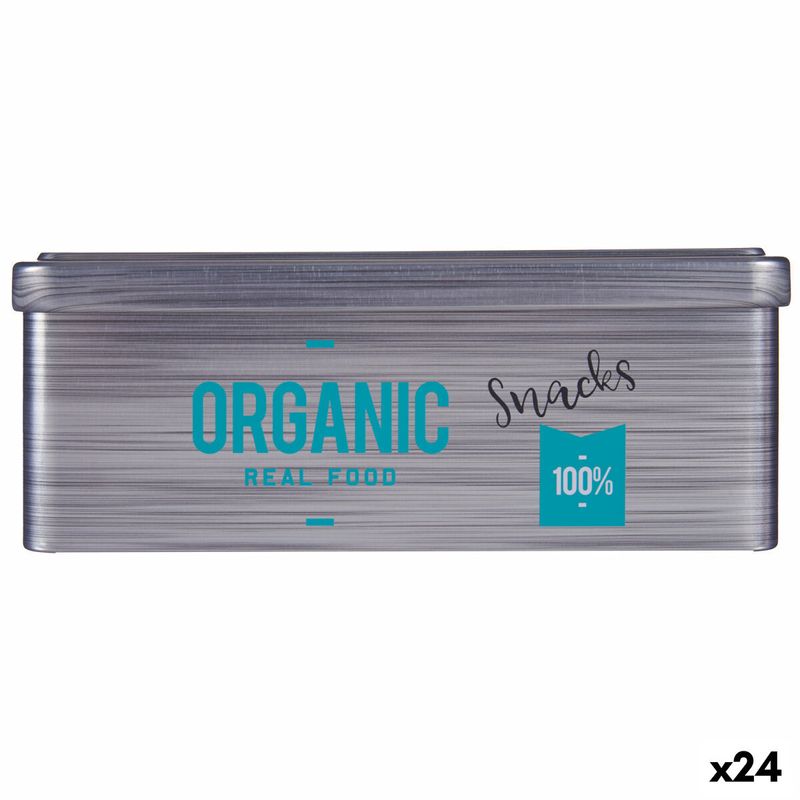 Casa si Gradina - Bucatarie si vesela - Organizare si depozitare bucatarie - Borcane si capace - Staniu Organic Snacks Gri Staniu (11 x 7,1 x 18 cm) (24 Unitati) - Infinity.ro