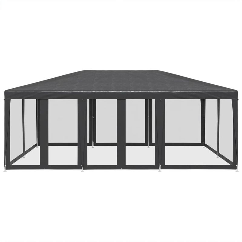Casa si Gradina - Gradina si terasa - Umbrele si pavilioane - Pavilioane - Cort de petrecere cu 10 pereti din plasa, antracit, 6x4 m, HDPE - Infinity.ro