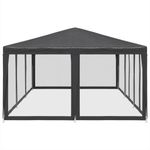 Casa si Gradina - Gradina si terasa - Umbrele si pavilioane - Pavilioane - Cort de petrecere cu 10 pereti din plasa, antracit, 6x4 m, HDPE - Infinity.ro