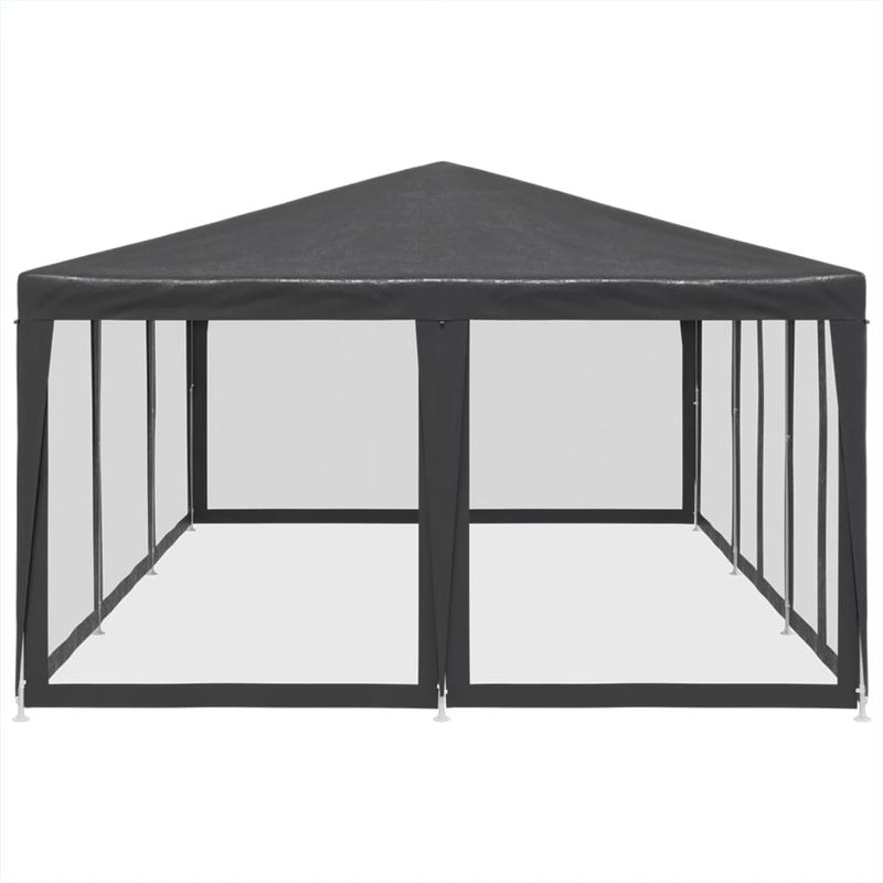 Casa si Gradina - Gradina si terasa - Umbrele si pavilioane - Pavilioane - Cort de petrecere cu 10 pereti din plasa, antracit, 6x4 m, HDPE - Infinity.ro