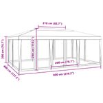 Casa si Gradina - Gradina si terasa - Umbrele si pavilioane - Pavilioane - Cort de petrecere cu 10 pereti din plasa, antracit, 6x4 m, HDPE - Infinity.ro