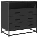 Casa si Gradina - Mobilier - Comode si corpuri - Comode - Dulap cu sertare, negru, 70x41x70 cm, lemn compozit - Infinity.ro