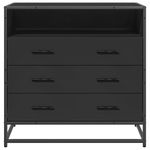 Casa si Gradina - Mobilier - Comode si corpuri - Comode - Dulap cu sertare, negru, 70x41x70 cm, lemn compozit - Infinity.ro
