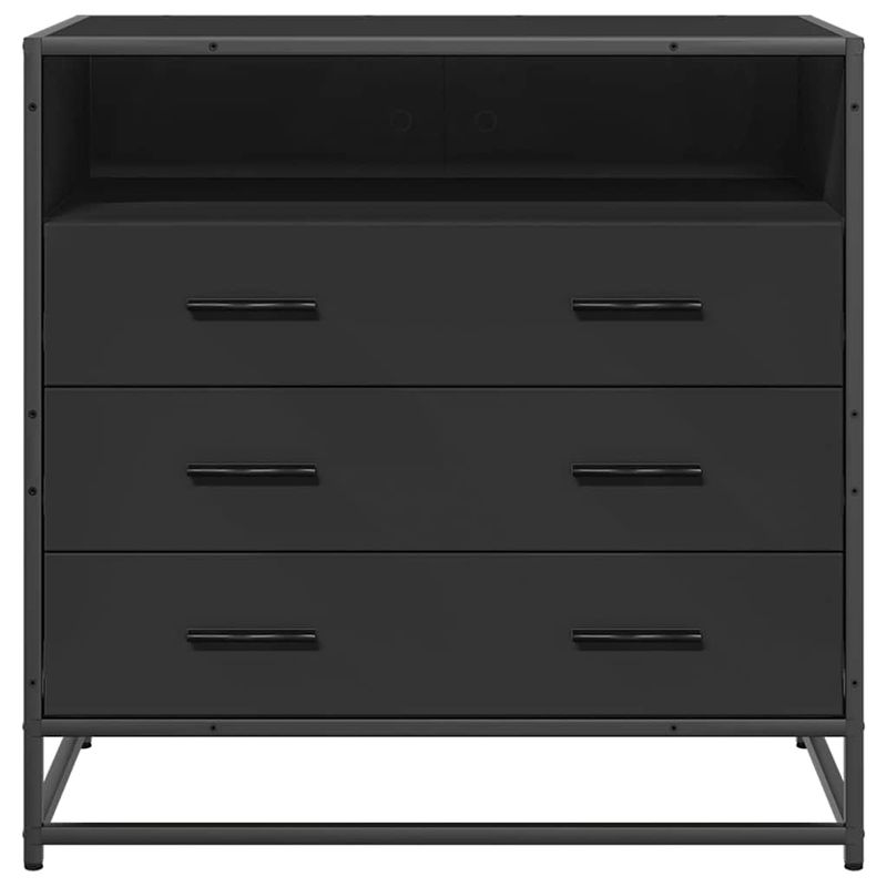 Casa si Gradina - Mobilier - Comode si corpuri - Comode - Dulap cu sertare, negru, 70x41x70 cm, lemn compozit - Infinity.ro