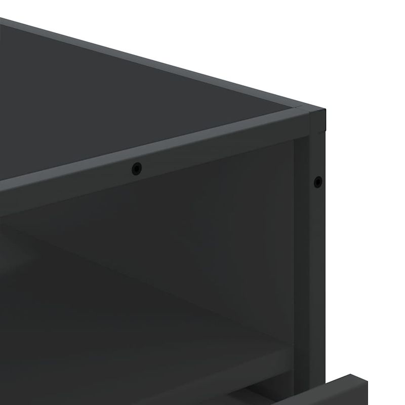 Casa si Gradina - Mobilier - Comode si corpuri - Comode - Dulap cu sertare, negru, 70x41x70 cm, lemn compozit - Infinity.ro