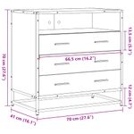 Casa si Gradina - Mobilier - Comode si corpuri - Comode - Dulap cu sertare, negru, 70x41x70 cm, lemn compozit - Infinity.ro