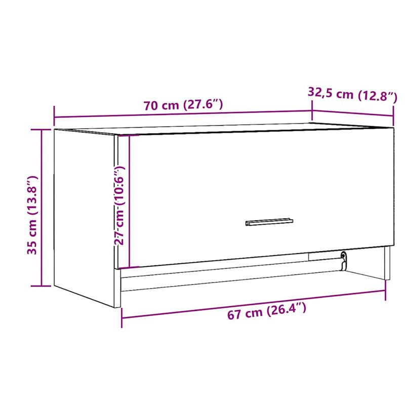 Casa si Gradina - Mobilier - Dulapuri si sifoniere - Sifoniere - Sifonier, stejar artizanal, 70x32,5x35 cm, lemn prelucrat - Infinity.ro