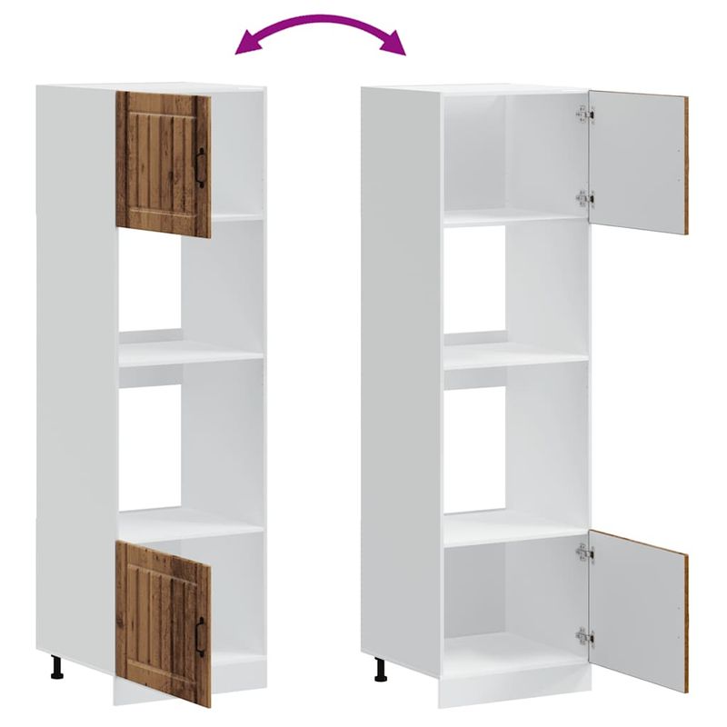 Casa si Gradina - Mobilier - Comode si corpuri - Corpuri bucatarie - Dulapuri pentru cuptor 2 buc KalmarLemn vechi Lemn prelucrat - Infinity.ro