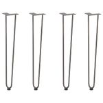 Casa si Gradina - Mobilier - Feronerie si accesorii mobila - Picioare de masa in ac de par 4 buc Otel natural Otel solid, model 2 rods, mărime 72 cm - Infinity.ro