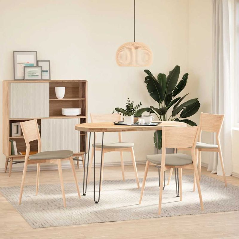 Casa si Gradina - Mobilier - Feronerie si accesorii mobila - Picioare de masa in ac de par 4 buc Otel natural Otel solid, model 2 rods, mărime 72 cm - Infinity.ro
