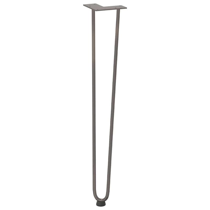 Casa si Gradina - Mobilier - Feronerie si accesorii mobila - Picioare de masa in ac de par 4 buc Otel natural Otel solid, model 2 rods, mărime 72 cm - Infinity.ro