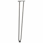 Casa si Gradina - Mobilier - Feronerie si accesorii mobila - Picioare de masa in ac de par 4 buc Otel natural Otel solid, model 2 rods, mărime 72 cm - Infinity.ro