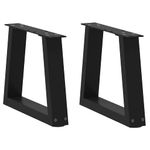Casa si Gradina - Mobilier - Feronerie si accesorii mobila - Picioare pentru masa in forma de V 2 buc Negru Otel - Infinity.ro