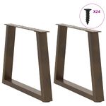Casa si Gradina - Mobilier - Feronerie si accesorii mobila - Picioare pentru masa in forma de V 2 buc Otel natural Otel - Infinity.ro