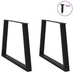 Casa si Gradina - Mobilier - Feronerie si accesorii mobila - Picioare pentru masa in forma de V 2 buc Negru Otel - Infinity.ro