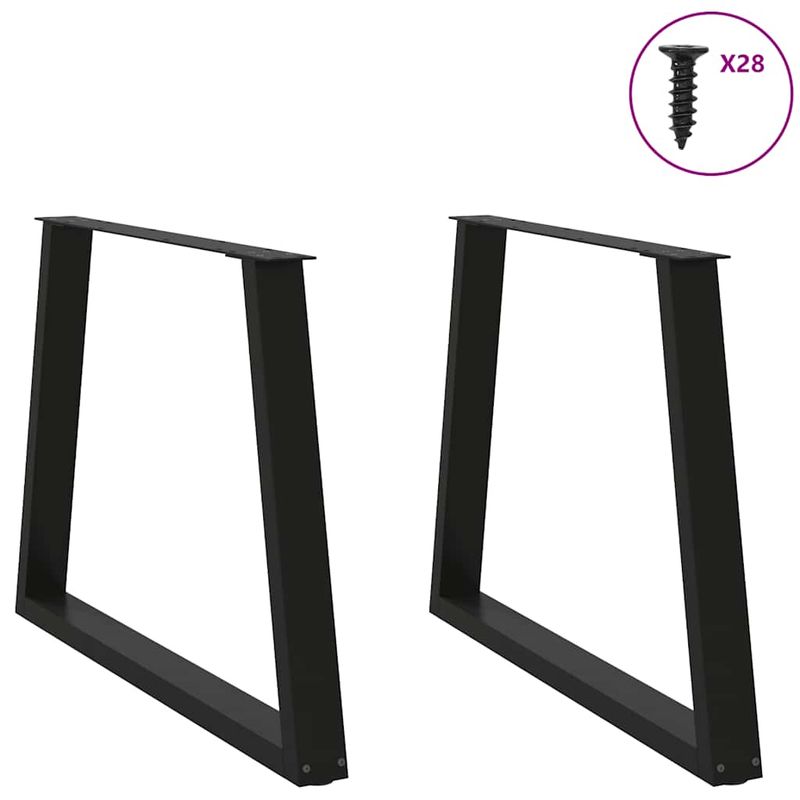 Casa si Gradina - Mobilier - Feronerie si accesorii mobila - Picioare pentru masa in forma de V 2 buc Negru Otel - Infinity.ro