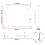 Casa si Gradina - Mobilier - Feronerie si accesorii mobila - Picioare pentru masa in forma de V 2 buc Negru Otel - Infinity.ro