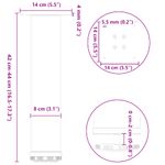 Casa si Gradina - Mobilier - Feronerie si accesorii mobila - Picioare masuta de cafea 4 buc Otel natural 42-44 cm Otel, mărime 42-44 cm (80 mm) - Infinity.ro