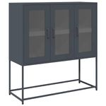 Casa si Gradina - Mobilier - Comode si corpuri - Comode - Dulap, antracit, 100,5x39x107 cm, otel laminat la rece - Infinity.ro