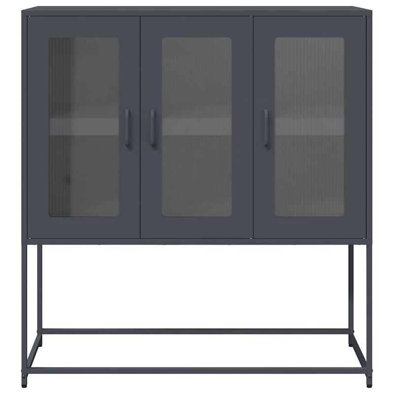 Casa si Gradina - Mobilier - Comode si corpuri - Comode - Dulap, antracit, 100,5x39x107 cm, otel laminat la rece - Infinity.ro