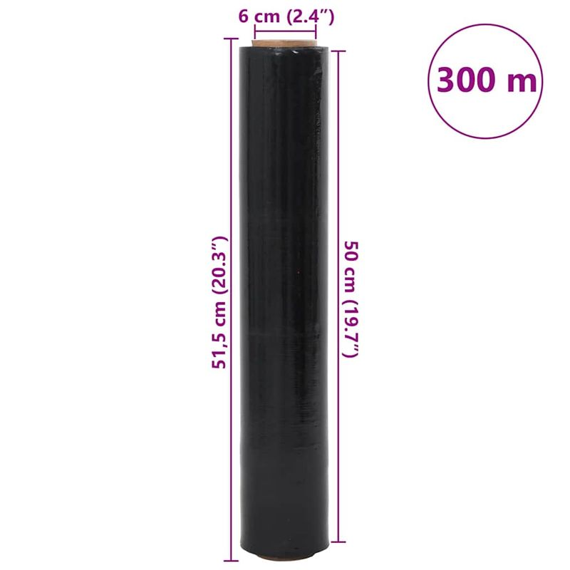 Carti si Birotica - Birotica - Articole ambalare - Film extensibil 2 buc Negru 17 μm 50 cm x 300 m - Infinity.ro