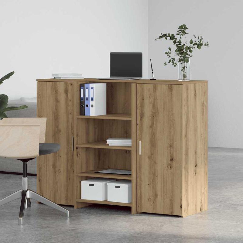 Casa si Gradina - Mobilier - Mese si birouri - Birouri - Birou de receptie Stejar Artisan 135x50x103,5 cm Lemn prelucrat - Infinity.ro