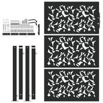 Casa si Gradina - Constructii - Usi interior, exterior si garaj - Usi garaj - Poarta de gradina neagra 105x155 cm Design cu frunze de otel - Infinity.ro