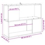 Casa si Gradina - Mobilier - Comode si corpuri - Comode - Dulap cu carti/Separator de camera Lemn vechi 80x24x63 cm - Infinity.ro