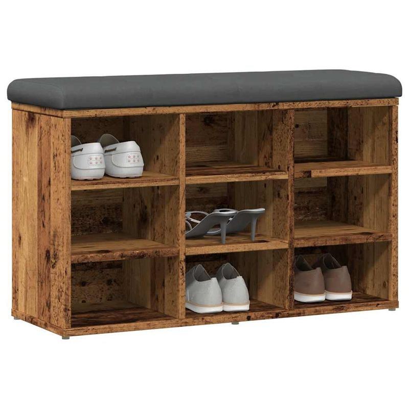 Casa si Gradina - Mobilier - Canapele si coltare - Banchete - Bancheta pantofar, lemn vechi, 82x32x50 cm, lemn prelucrat - Infinity.ro