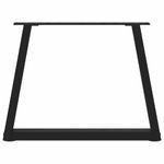 Casa si Gradina - Mobilier - Feronerie si accesorii mobila - Picioare pentru masa in forma de V 2 buc Negru Otel - Infinity.ro