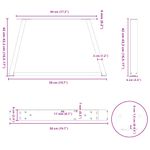 Casa si Gradina - Mobilier - Feronerie si accesorii mobila - Picioare pentru masa in forma de V 2 buc Negru Otel - Infinity.ro