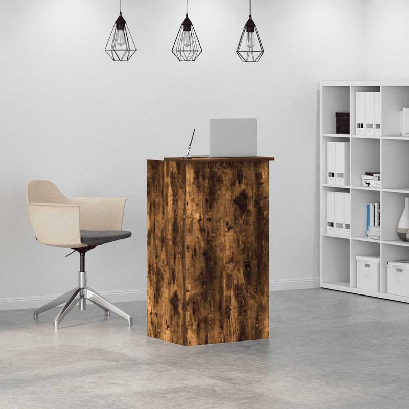 Casa si Gradina - Mobilier - Mese si birouri - Birouri - Birou de receptie stejar afumat 55x50x103,5 cm lemn prelucrat - Infinity.ro