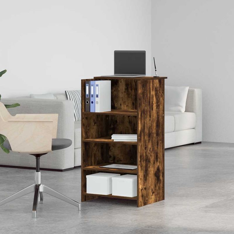 Casa si Gradina - Mobilier - Mese si birouri - Birouri - Birou de receptie stejar afumat 55x50x103,5 cm lemn prelucrat - Infinity.ro