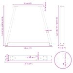 Casa si Gradina - Mobilier - Feronerie si accesorii mobila - Picioare pentru masa in forma de V 2 buc alb otel - Infinity.ro