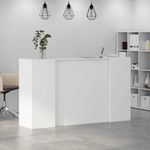 Casa si Gradina - Mobilier - Mese si birouri - Birouri - Birou de receptie alb 180x50x103,5 cm din lemn prelucrat - Infinity.ro