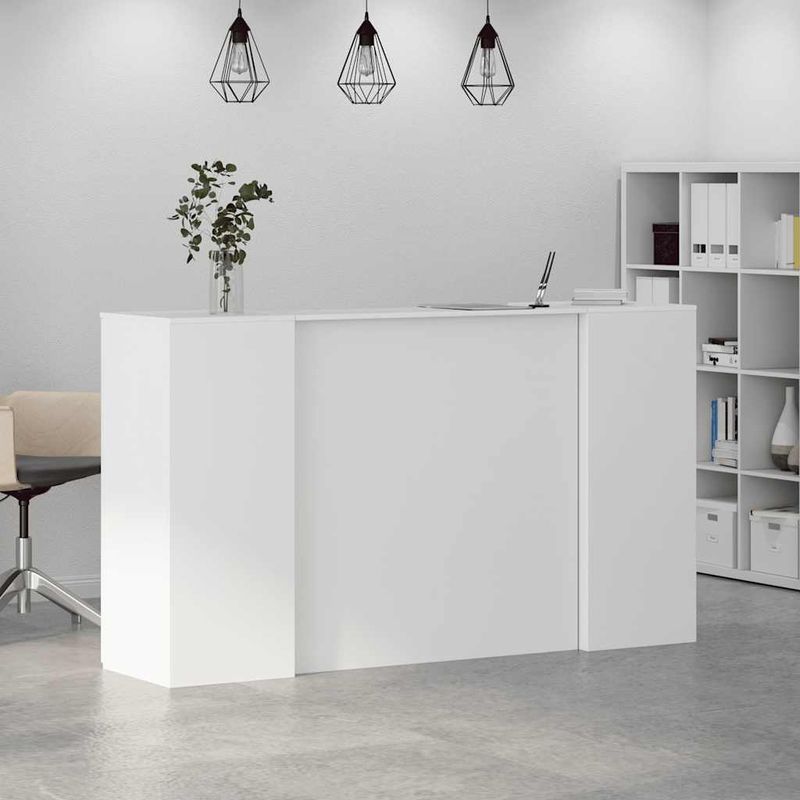 Casa si Gradina - Mobilier - Mese si birouri - Birouri - Birou de receptie alb 180x50x103,5 cm din lemn prelucrat - Infinity.ro