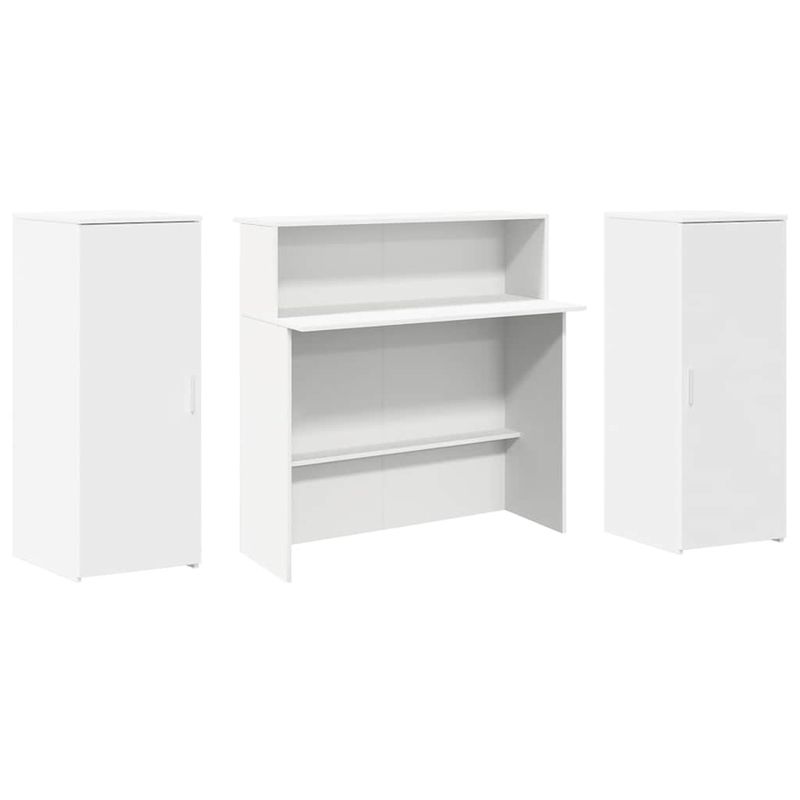 Casa si Gradina - Mobilier - Mese si birouri - Birouri - Birou de receptie alb 180x50x103,5 cm din lemn prelucrat - Infinity.ro