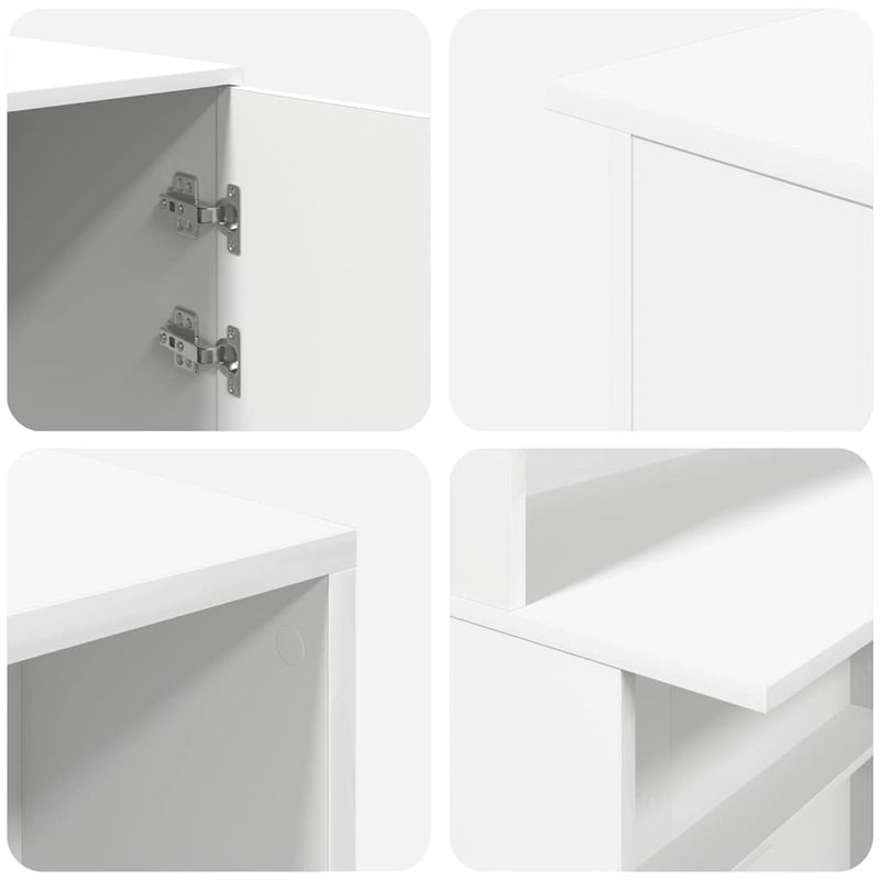 Casa si Gradina - Mobilier - Mese si birouri - Birouri - Birou de receptie alb 180x50x103,5 cm din lemn prelucrat - Infinity.ro