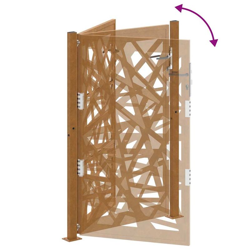 Casa si Gradina - Constructii - Usi interior, exterior si garaj - Usi garaj - Poarta de gradina Design cu lumina otel rezistent la intemperii, mărime 105x155 cm - Infinity.ro