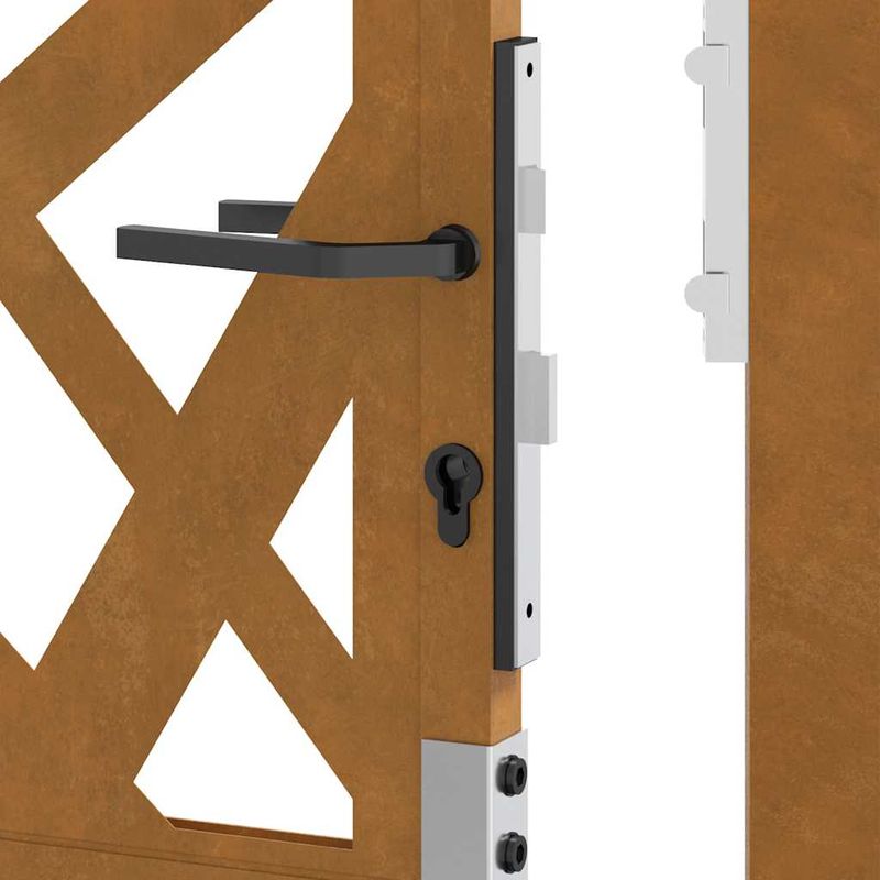 Casa si Gradina - Constructii - Usi interior, exterior si garaj - Usi garaj - Poarta de gradina Design cu lumina otel rezistent la intemperii, mărime 105x155 cm - Infinity.ro