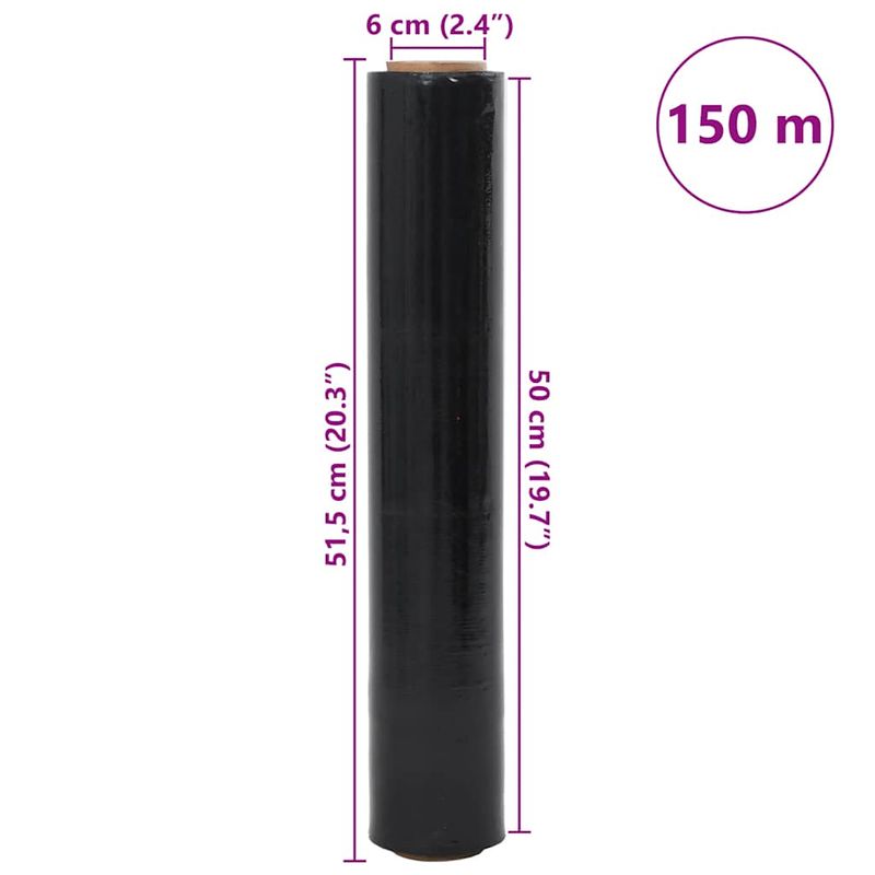 Carti si Birotica - Birotica - Articole ambalare - Film extensibil 2 buc Negru 20 μm 50 cm x 150 m - Infinity.ro