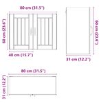 Casa si Gradina - Mobilier - Comode si corpuri - Corpuri bucatarie - Dulap de bucatarie „Lucca” lemn prelucrat alb, model 1x dulap de perete (2 uși), mărime 80x31x60 cm - Infinity.ro