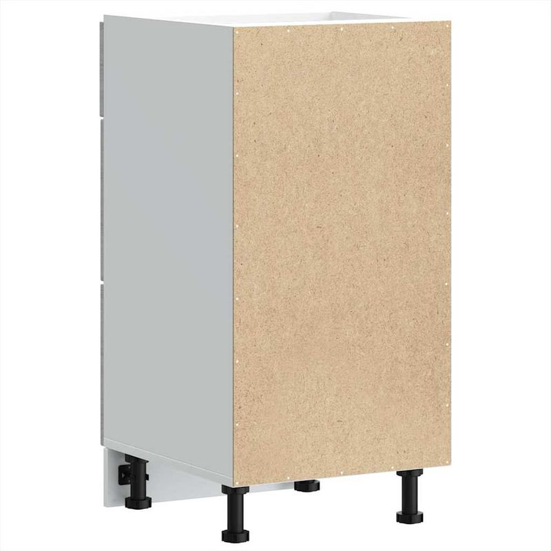 Casa si Gradina - Mobilier - Comode si corpuri - Corpuri bucatarie - Dulap de baza de bucatarie „Lucca” Lemn prelucrat Sonoma gri, model 1x dulap inferior (3 sertare), mărime 40x46x81.5 cm - Infinity.ro